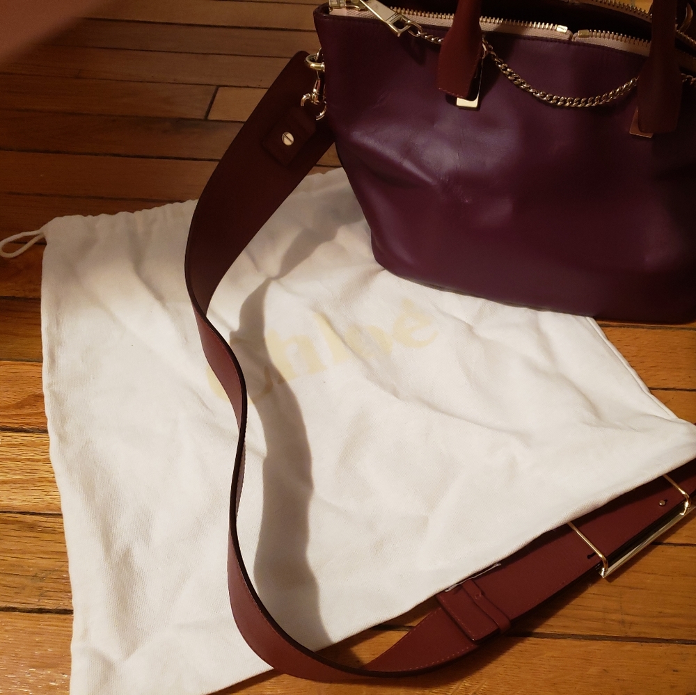 Authentic Chloe red/purple Bailey crossbody bag